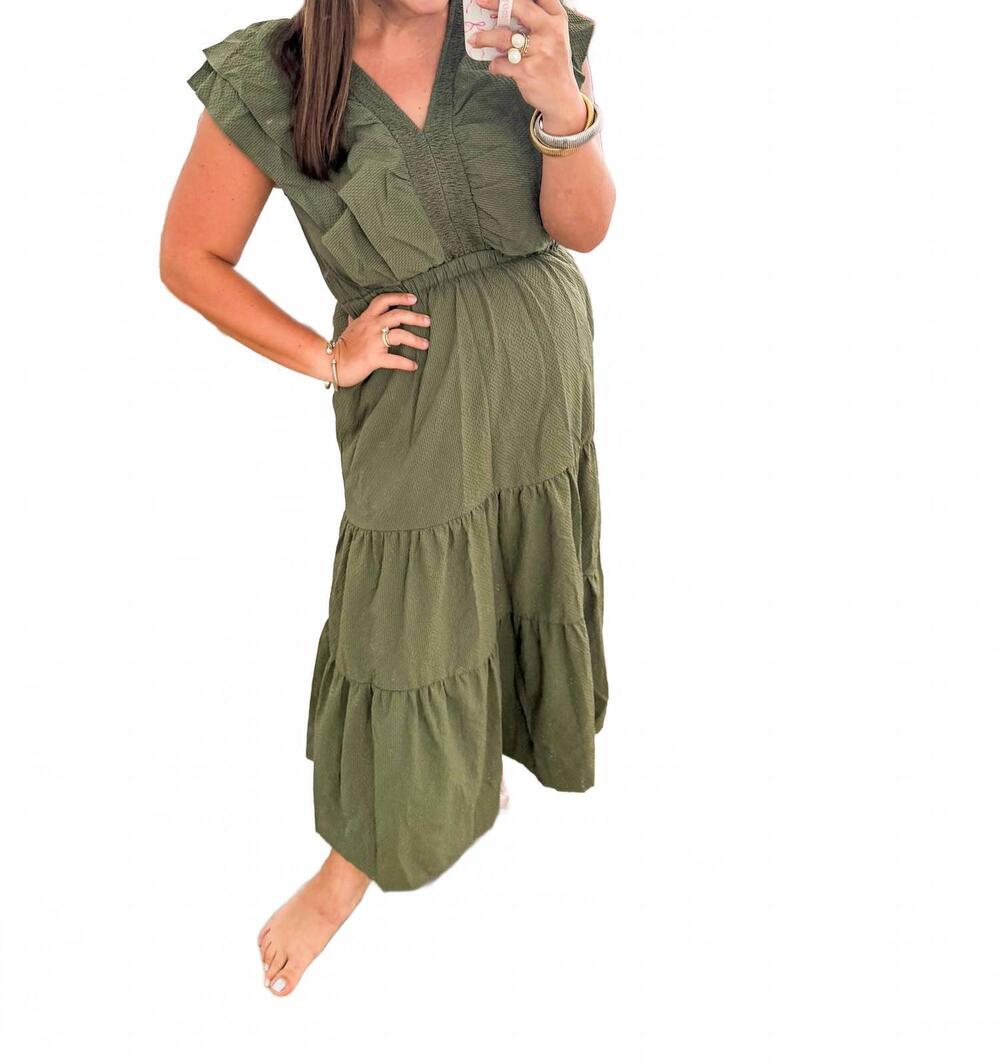 NEW THML hunter goodness dress in greem